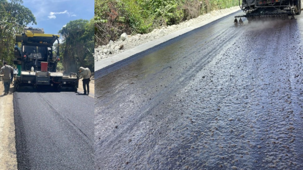 Avanzan a buen ritmo los trabajos de asfaltado en la carretera Maimón–Playa Teco, según el director regional de Turismo