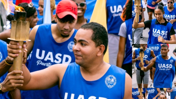     Antorcha de juegos universitarios Tony Barreiro 2025 de la UASD recorre vías de Puerto Plata  